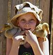 Girl and Ducks